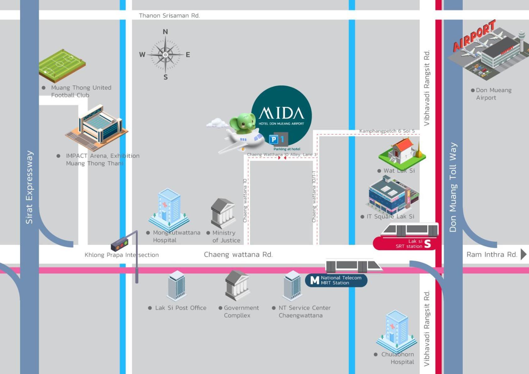 Mida Hotel Don Mueang Airport Bangkok Extérieur photo
